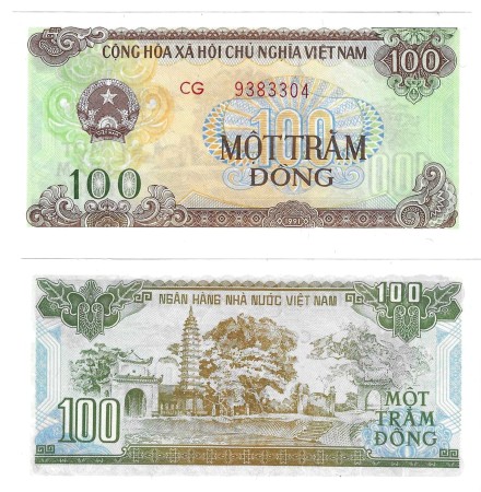 Vietnam 100 Dong 1991 UNC Pick 105b 	